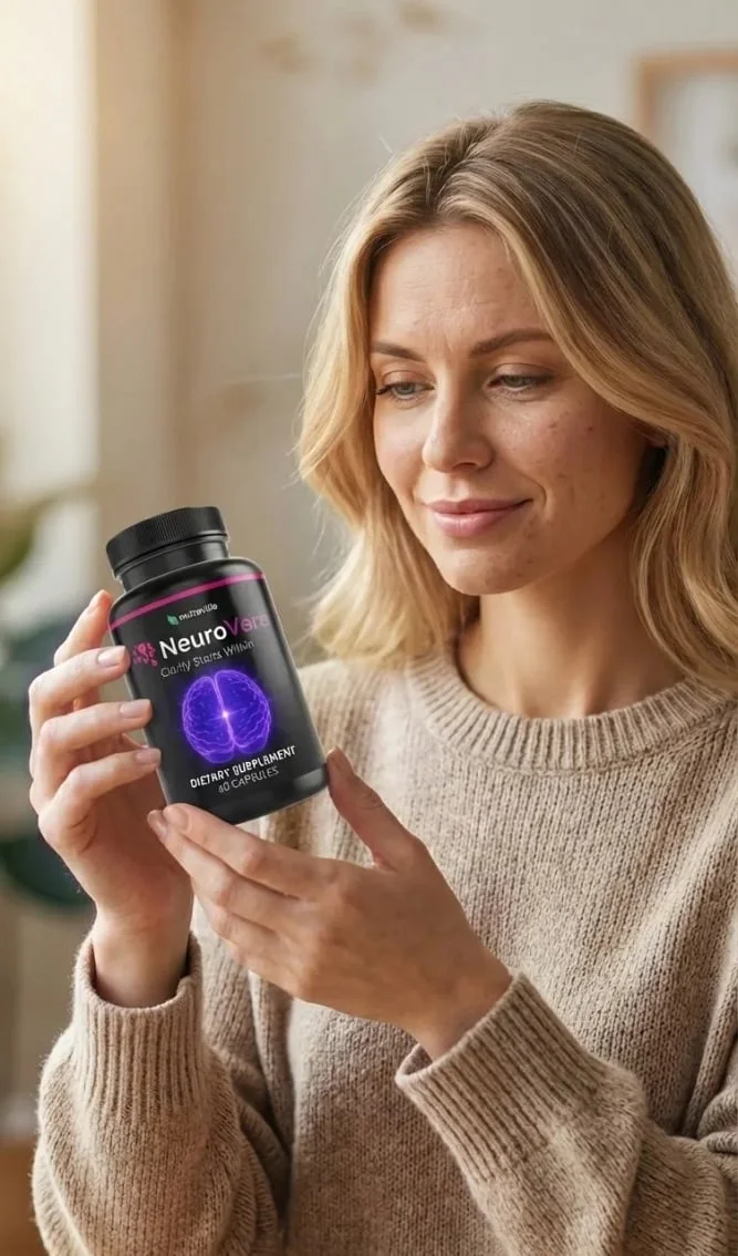 NeuroVera girl holding bottle